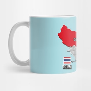 where is taiwan world map | taiwan location map_not Thailand and China_light blue Mug